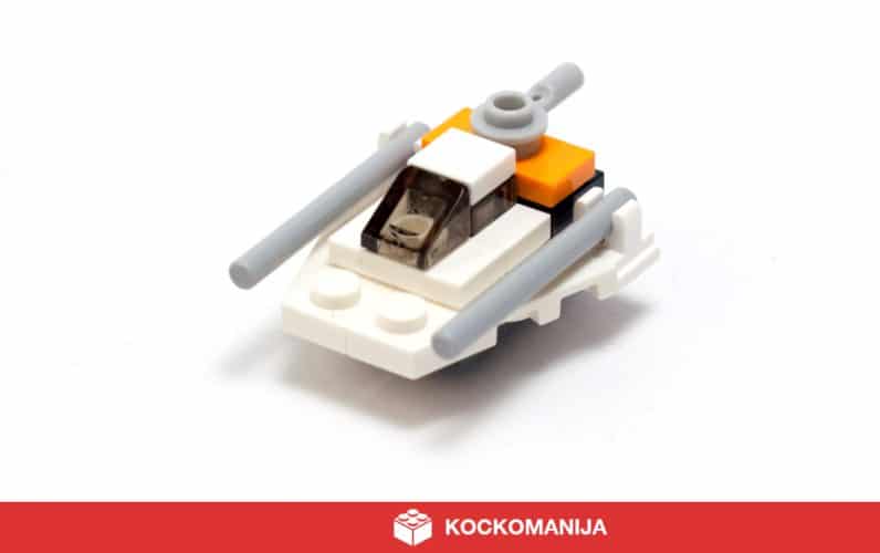 LEGO mikro model legendarnega LEGO Snowspeederja s planeta Hoth