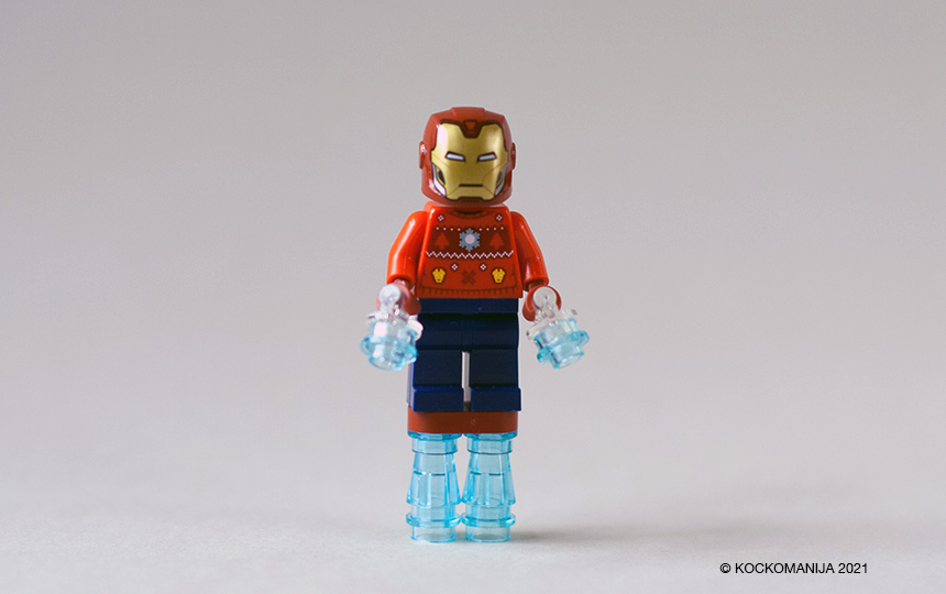 LEGO minifigura Ironman v čudovitem pletenem puloverju